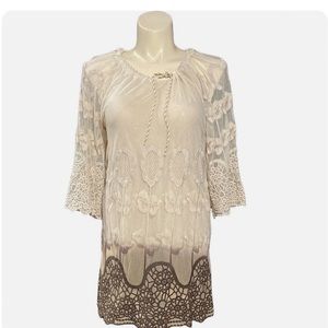 Beautiful ombré Lilly Mason dress X-Large boho style lace lightweight